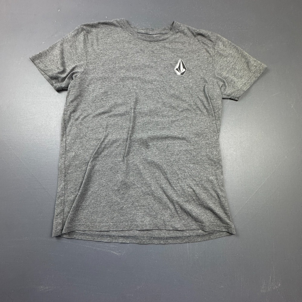 Volcom Men's Size Small Gray T Shirt Short Sleeve Logo Graphic Skateboard Skater